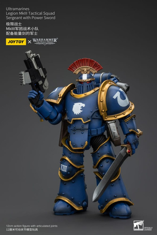 Warhammer The Horus Heresy Action Figure 1/18 Ultramarines Legion MKIII Tactical Squad Sergeant with 2
