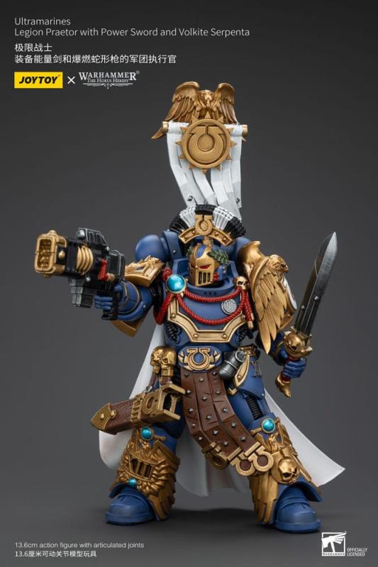 Warhammer The Horus Heresy Action Figure 1/18 Ultramarines Legion Praetor with Power Sword and Volki