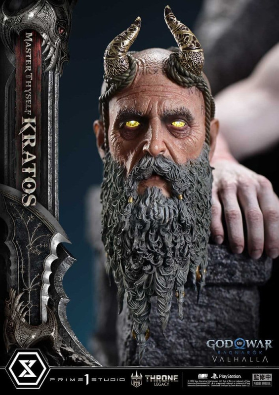 Throne Legacy God of War Series Statue 1/3 Ragnarok Master Thyself Kratos 67 cm 13