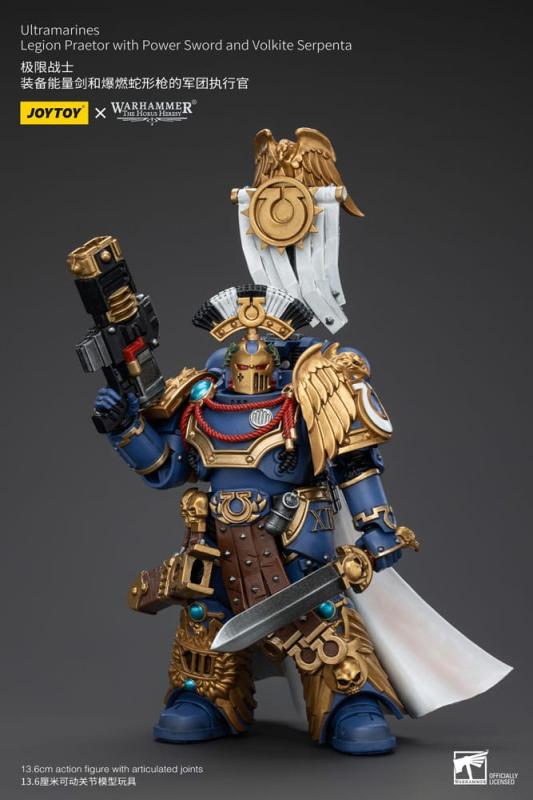 Warhammer The Horus Heresy Action Figure 1/18 Ultramarines Legion Praetor with Power Sword and Volki