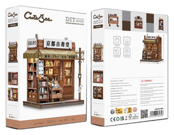 Miniature House Model Kit Antique Bookery of Kyoto 18 x 15 cm 1