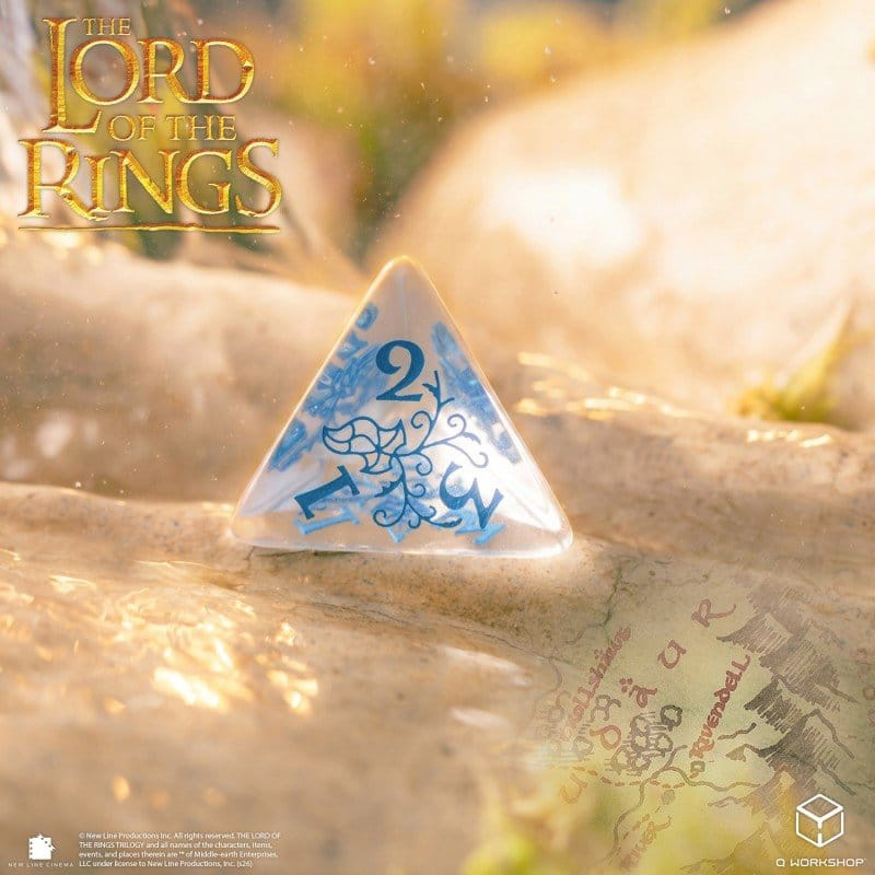The Lord of the Rings Dice Set of 7 Rivendell (Water) 5