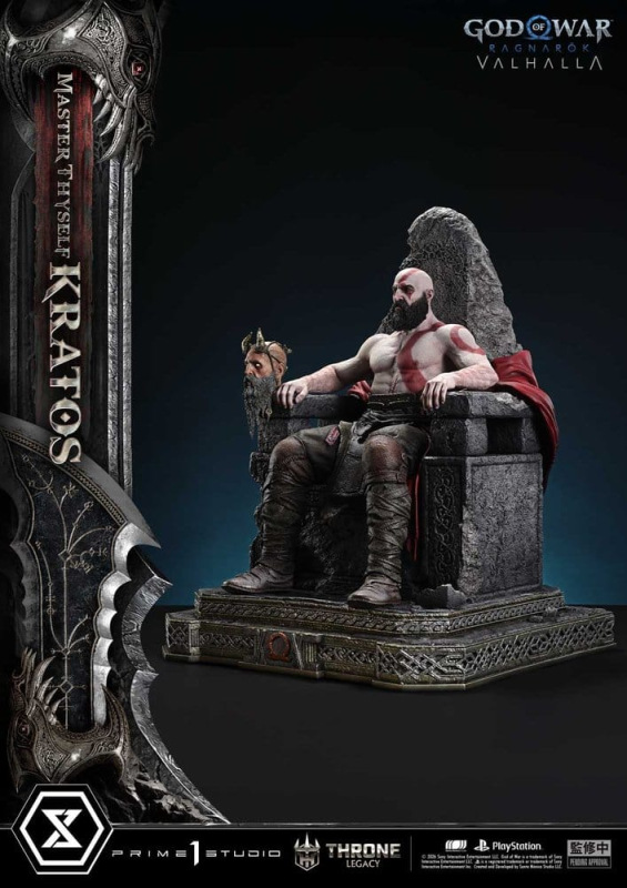 Throne Legacy God of War Series Statue 1/3 Ragnarok Master Thyself Kratos 67 cm 7