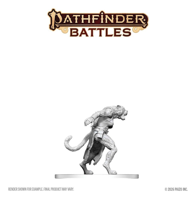 Pathfinder Battles Deep Cuts Unpainted Miniature Weretiger 13 cm 4