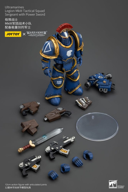 Warhammer The Horus Heresy Action Figure 1/18 Ultramarines Legion MKIII Tactical Squad Sergeant with 8