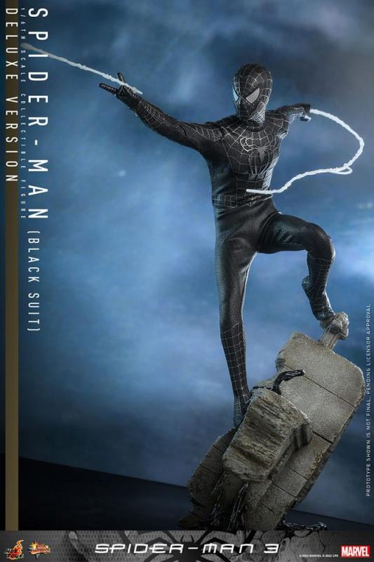 Spider-Man 3 Movie Masterpiece Action Figure 1/6 Spider-Man (Black Suit) (Deluxe Version) 30 cm