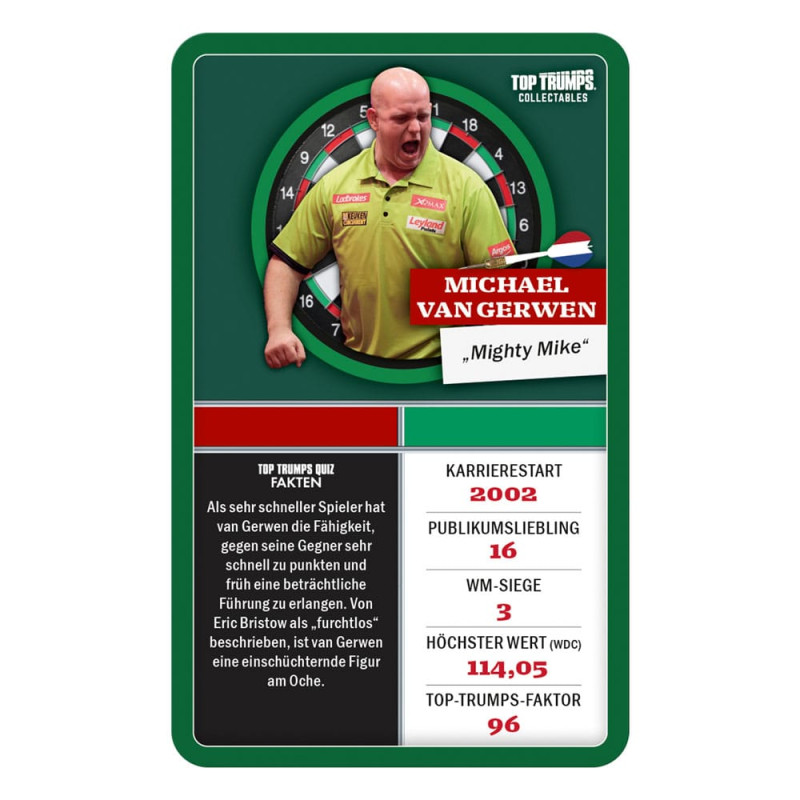 Darts Card Game Top Trumps Collectables Legenden *German Version* 3