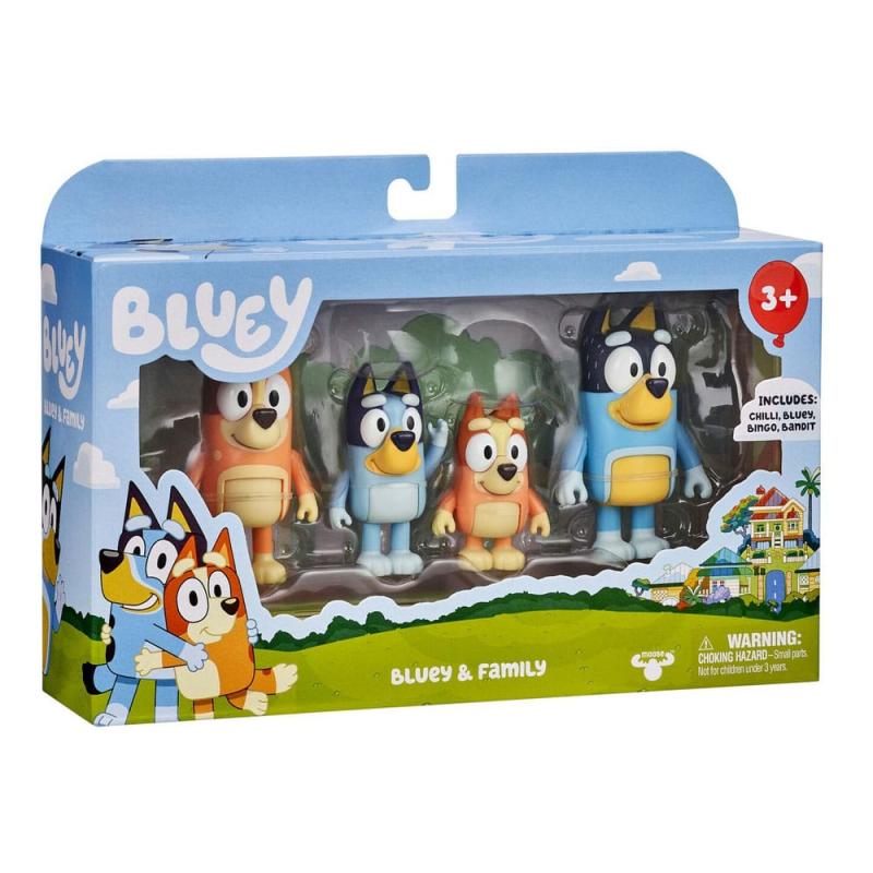 Bluey Action Figures 4-Pack