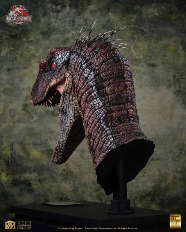 Jurassic Park III Life Size Bust Male Alpha Velociraptor "Blood Knight" 83 cm 14