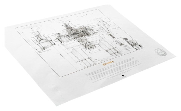 Lord of the Rings Blueprint Art Print The Stable of Edoras 59 x 42 cm 1