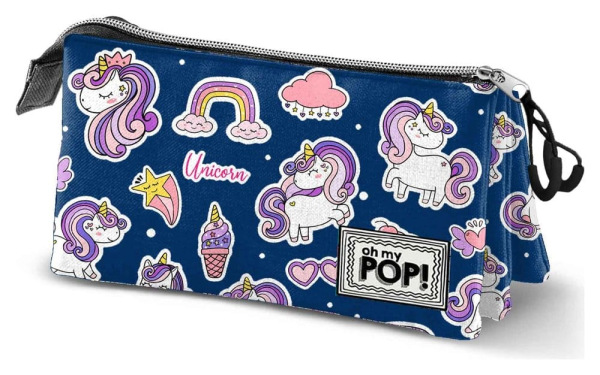 Oh My Pop! Triple Pencil case Magical Multicolour