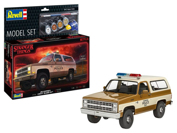 Stranger Things Model Kit Set 1/25 1985 Chevrolet K5 Blazer (Aqua Color) 19 cm 1