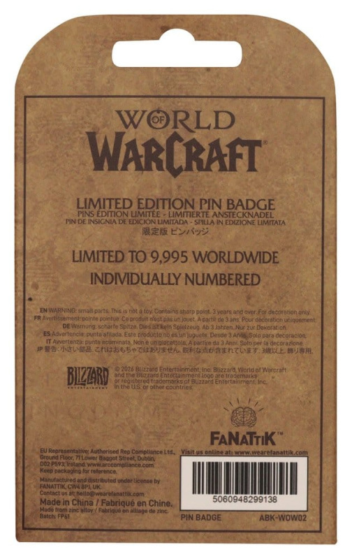 World of Warcraft Pin Badge Pepe Limited Edition 2