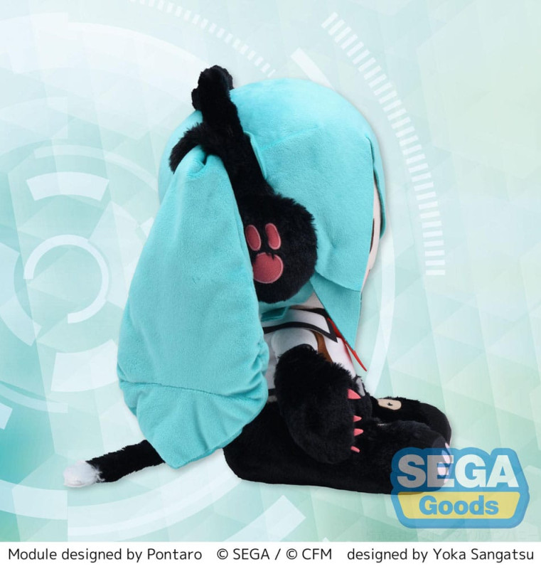 Hatsune Miku Project Diva Arcade Future Tone Fuwa Petit Plush Figure Hatsune Miku Kitty Cat LL 30 cm 2