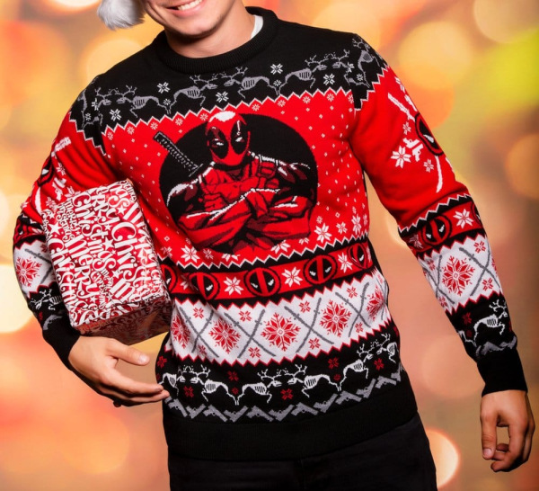 Deadpool Christmas Sweater Size S 1