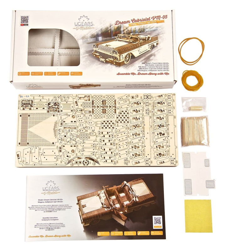 Ugears 3D Wooden Puzzle Dream Cabriolet VM-05 3