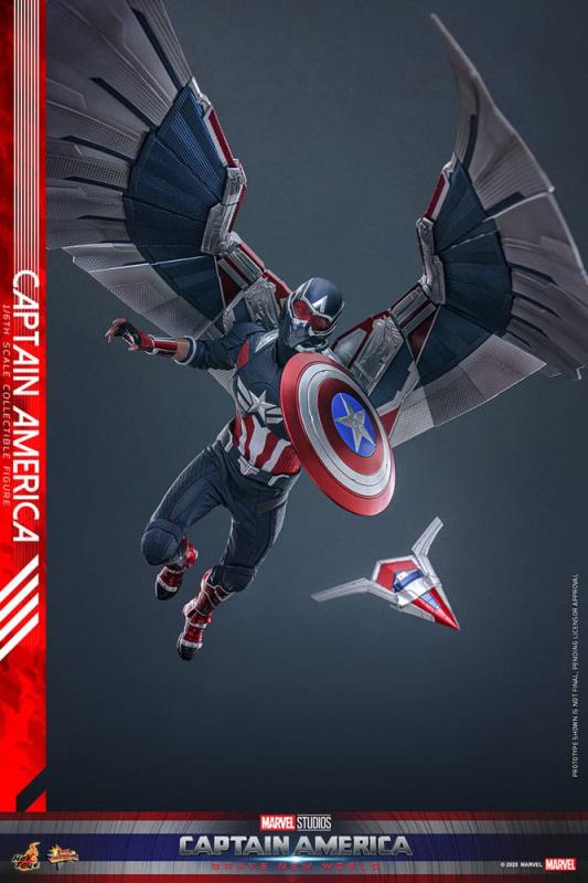 Captain America: Brave New World Movie Masterpiece Action Figure 1/6 Captain America 30 cm 3