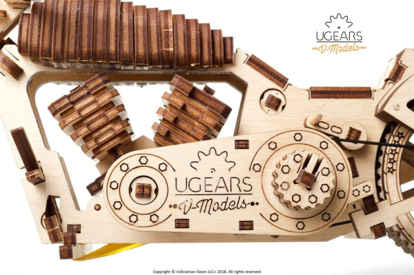 Ugears 3D Wooden Puzzle Bike VM-02 1