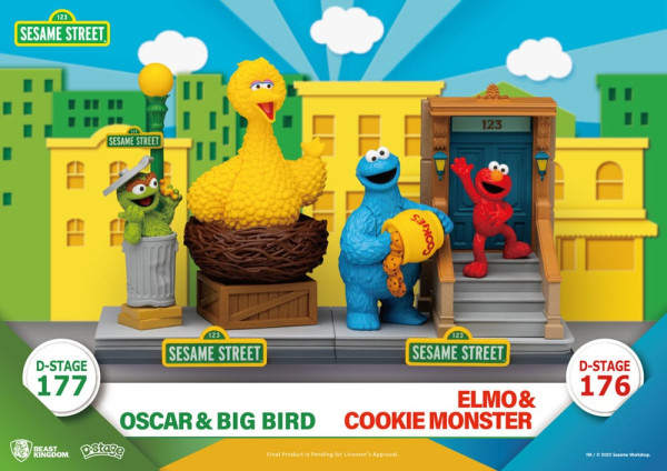 Sesame Street D-Stage PVC Statue Oscar & Big Bird 12 cm 7