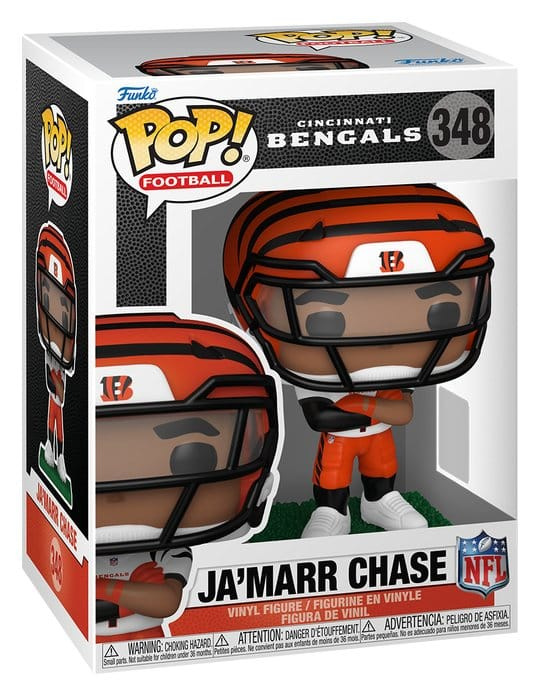 NFL POP! Vinyl Figure : Bengals- Ja'Marr Chase (clear visor) 9 cm 1