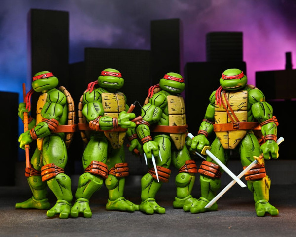 Teenage Mutant Ninja Turtles (Mirage Comics) 4-Pack Action Figures Leonardo, Raphael, Michelangelo,