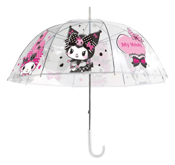 Sanrio Pink Black Party Series Umbrella Kuromi & My Melody Transparent 1
