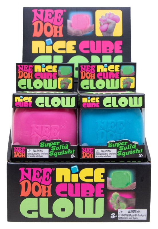 NeeDoh Squeeze Ball Nice Cube Glow (Glow in the Dark) 5 cm Display (12) 1