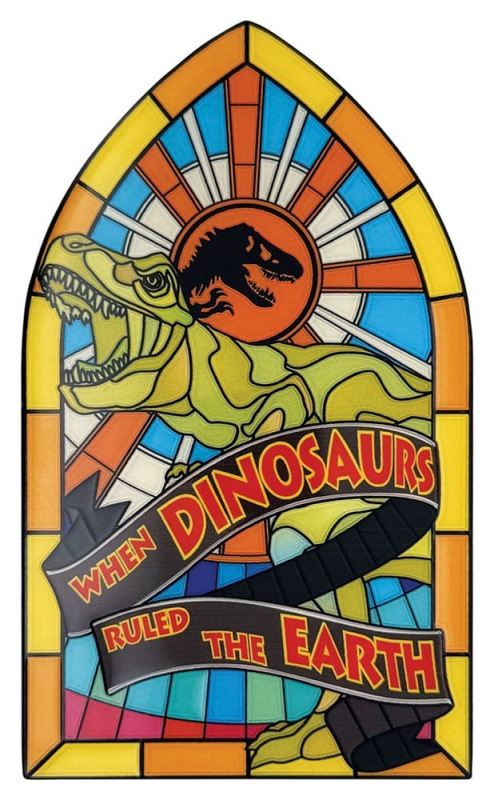 Jurassic Park Ingot Stained Glass Style Metal 11 cm