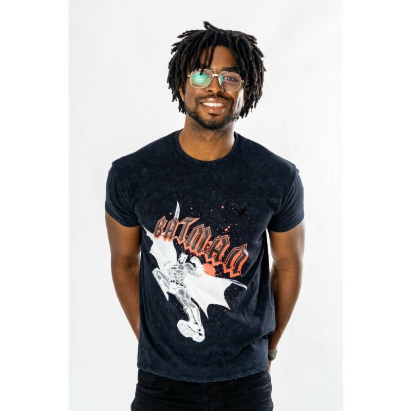 Batman T-Shirt Rock Acid Wash Size S 2