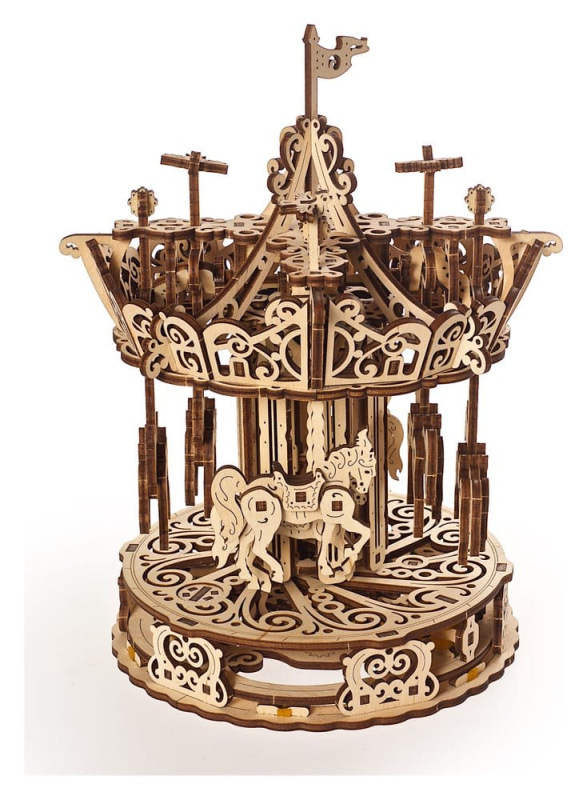 Ugears 3D Wooden Puzzle Carousel 10