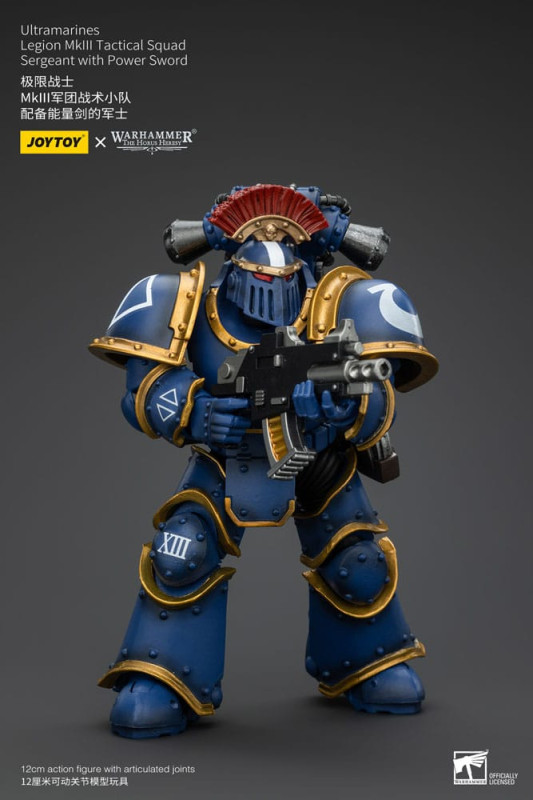 Warhammer The Horus Heresy Action Figure 1/18 Ultramarines Legion MKIII Tactical Squad Sergeant with 7