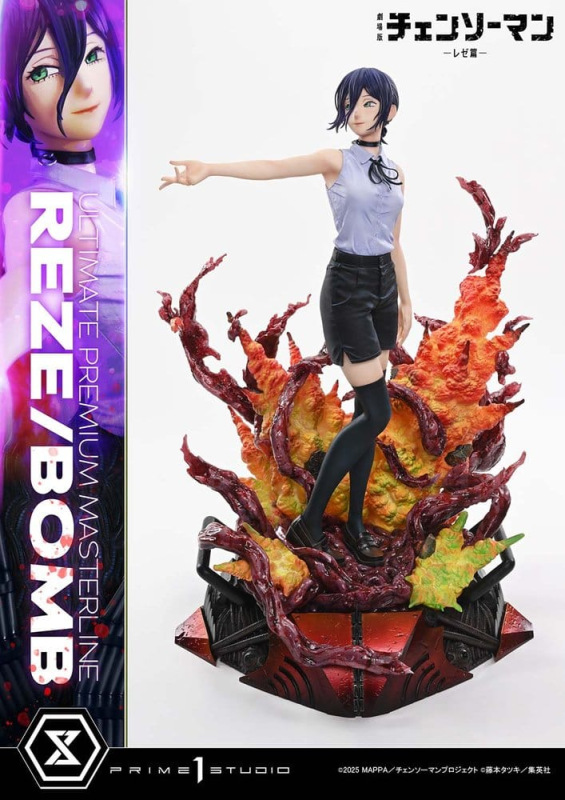 Chainsaw Man Ultimate Premium Masterline Series Statue 1/4 The Movie: Reze Arc REZE/BOMB DX Bonus Ve 9