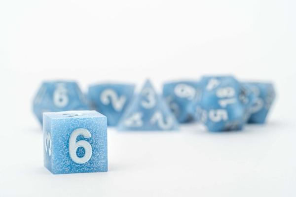 FanRoll Sharp Edge Silicone Dice Set Volcanic Soot (7) 2