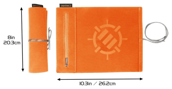 Enhance Tabletop Accessories Roll on a Scroll Dice and Rolling Mat Orange 1