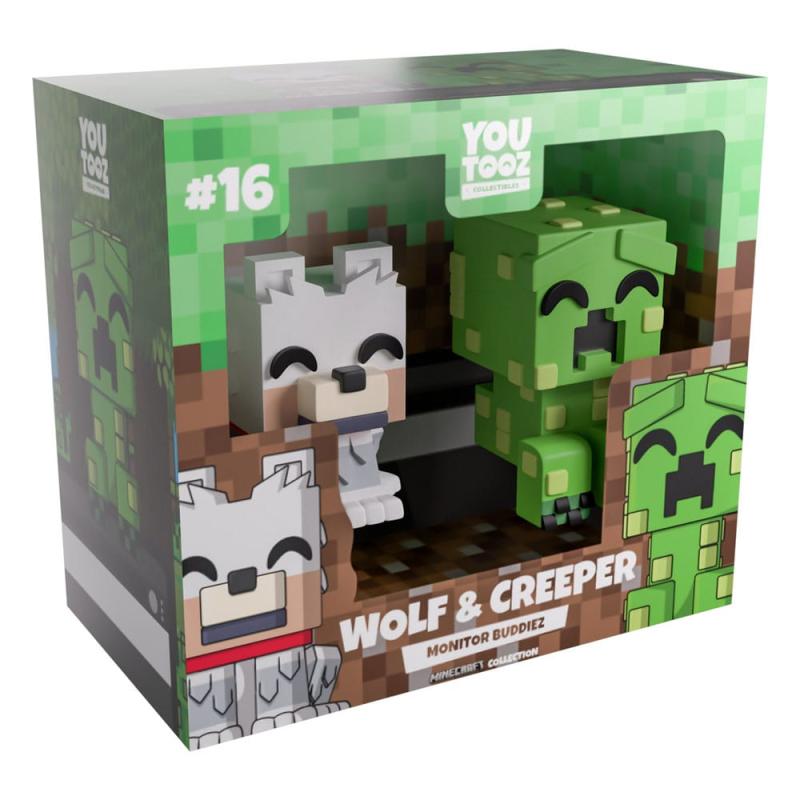 Minecraft Vinyl Figures Wolf and Creeper Monitor Buddiez 4