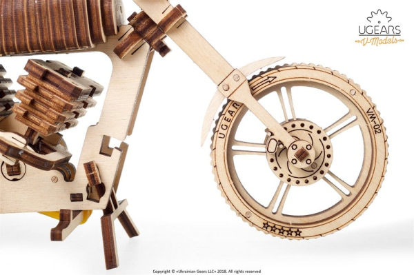 Ugears 3D Wooden Puzzle Bike VM-02 9