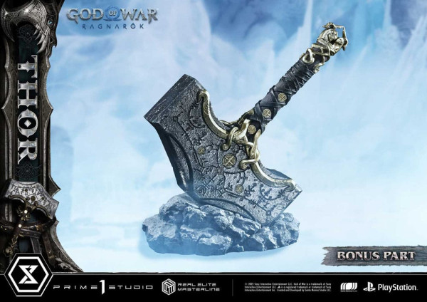 God of War: Ragnarök Real Elite Masterline Series Statue 1/3 Thor Deluxe Bonus Version 105 cm 2