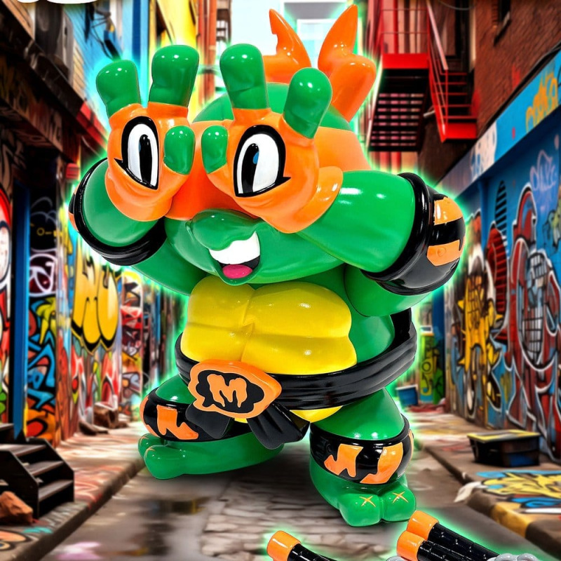 Teenage Mutant Ninja Turtles x Grape Brain Vinyl Figure Michelangelo 24 cm 1