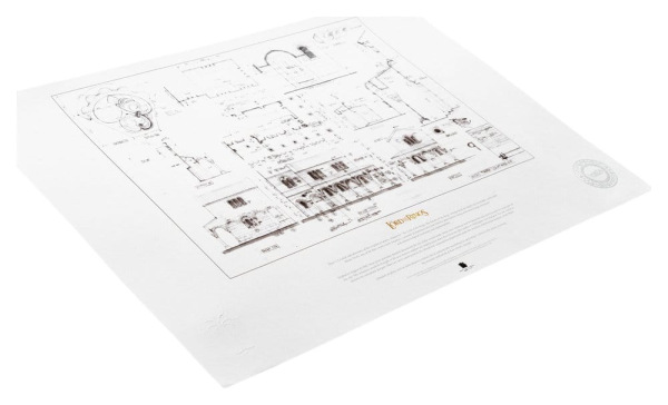 Lord of the Rings Blueprint Art Print The Courtyard of Minas Tirith 59 x 42 cm 1