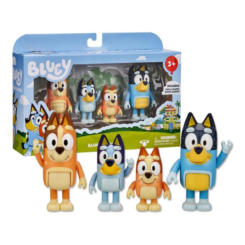 Bluey Action Figures 4-Pack