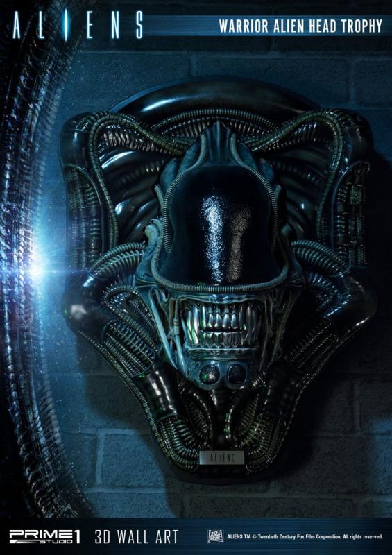 Aliens 3D Wall Art Warrior Alien Head Trophy 58 cm