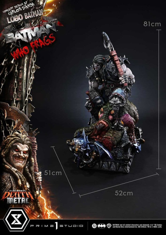Dark Nights: Death Metal Museum Masterline Statue 1/3 Lobo Batman: Batman Who Frags Deluxe Version 8 5
