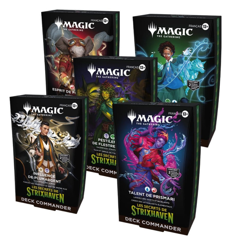 Magic the Gathering Les secrets de Strixhaven Commander Decks Case (5) french