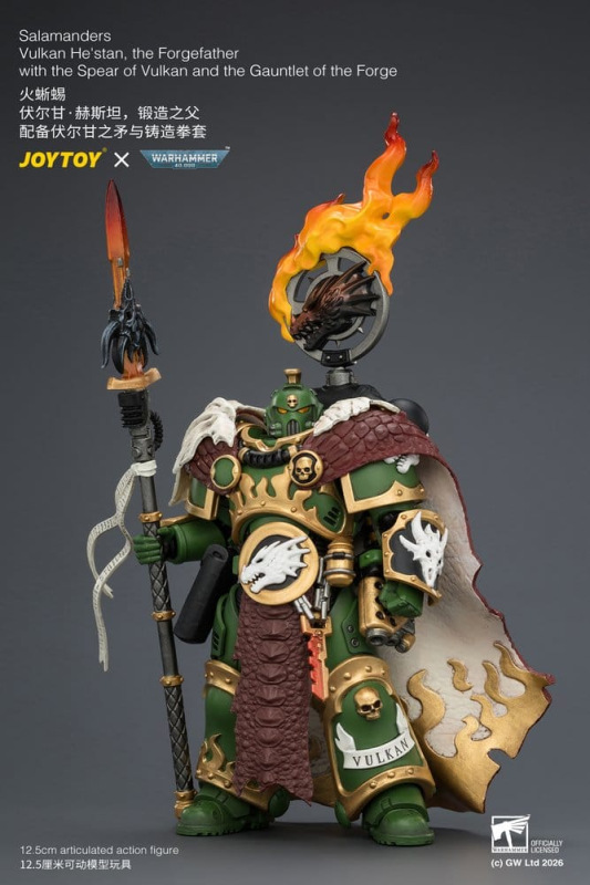 Warhammer Action Figure Salamanders Vulkan He'stan, the Forgefather 13 cm 3