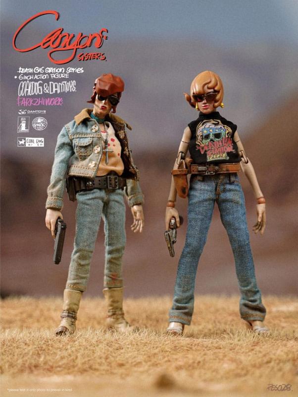 Death Gas Station Series Action Figures Canyon Sisters: Mrs. T & Ms. L 15 cm