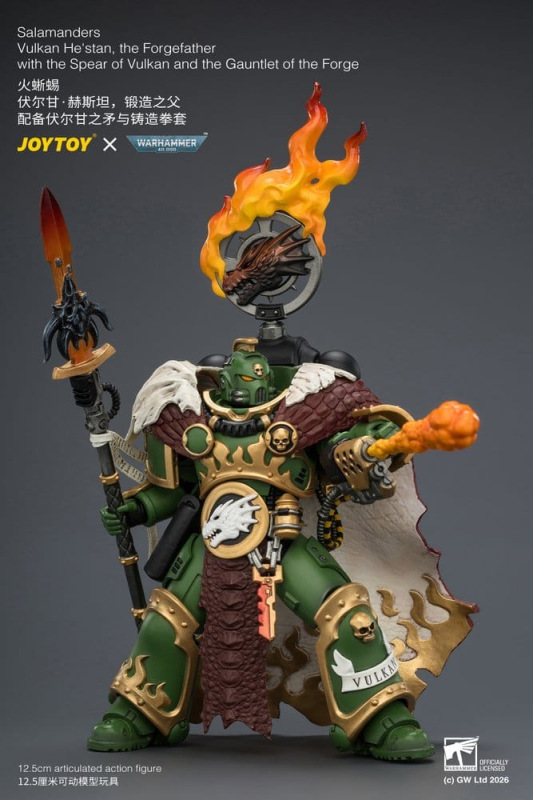 Warhammer Action Figure Salamanders Vulkan He'stan, the Forgefather 13 cm 5
