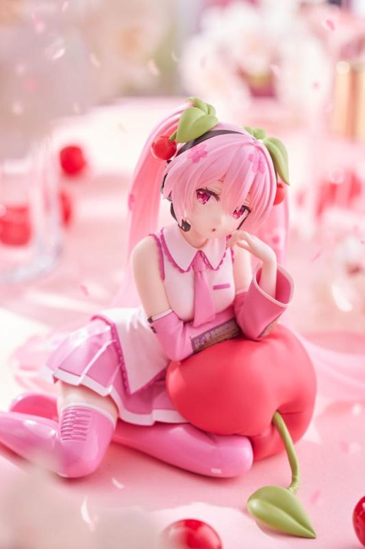 Hatsune Miku PVC Statue Desktop Cute Figure Sakura Miku Cherry Cushion Ver. 13 cm 10