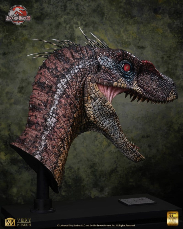 Jurassic Park III Life Size Bust Male Alpha Velociraptor "Blood Knight" 83 cm 11
