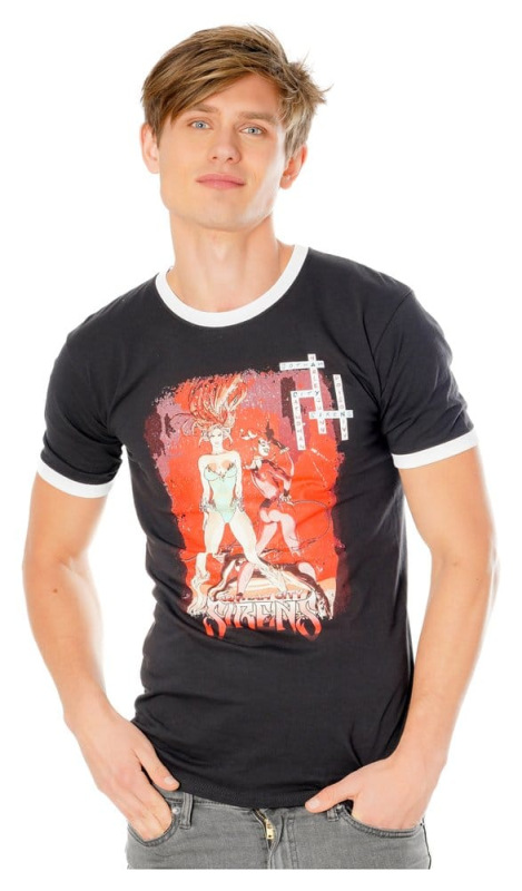 Gotham City Sirens T-Shirt Crossword Black Ringer Size M 1