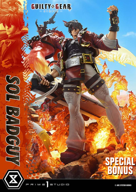 Guilty Gear Strive Ultimate Premium Masterline Series Statue 1/4 Sol Badguy Bonus Version 82 cm 4